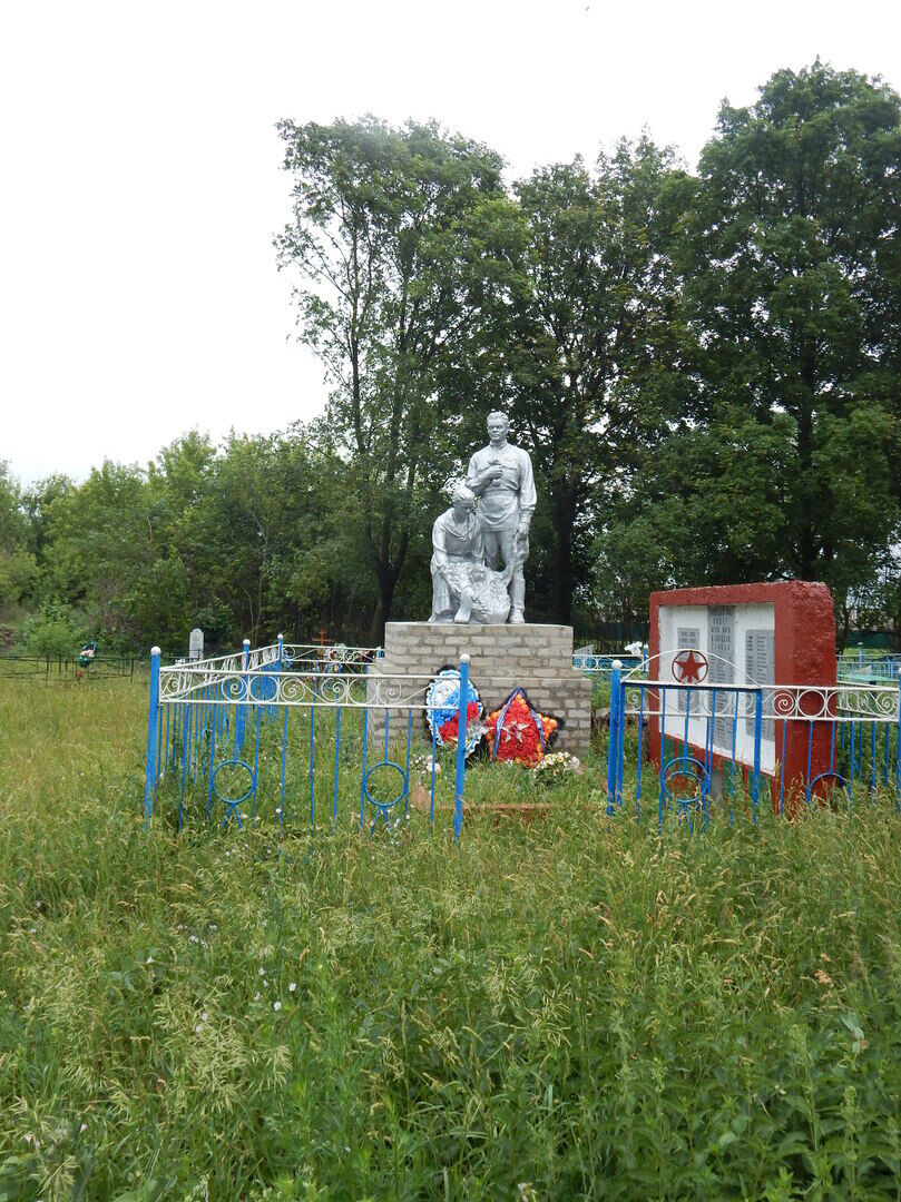 Братская могила воинов Советской Армии, погибших в период Великой Отечественной войны. Захоронено 113 человек, установлено фамилий на 69 человек. Скульптура установлена в 1958 году