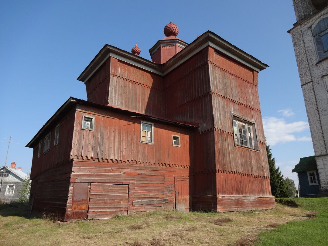 Николо-Дмитриевская церковь (деревянная), Вологодская область, Череповецкий  район, Николо-Раменский сельсовет, деревня Дмитриево, д. 25 Г