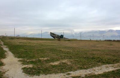 Памятное место высадки морского десанта 4 февраля 1943 г. на «Малой земле». На этом месте установлена стела