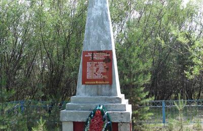 Памятник на месте расстрела партизан